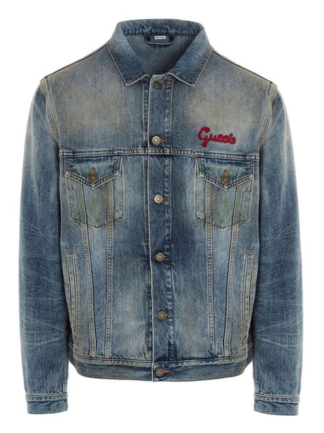 gucci cat denim jacket|gucci denim jacket sale.